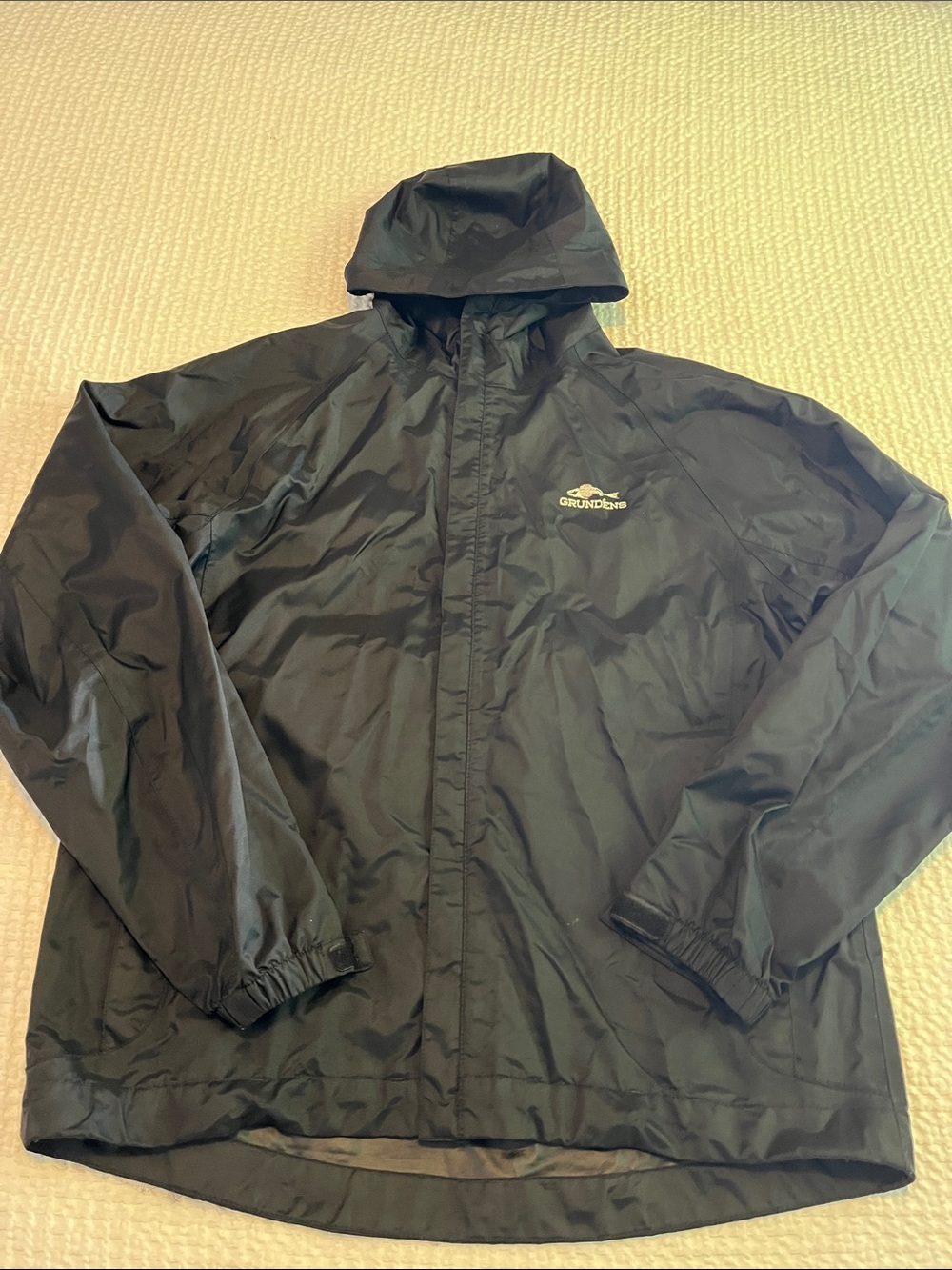 Grundéns Men’s Black Hooded Waterproof Raincoat